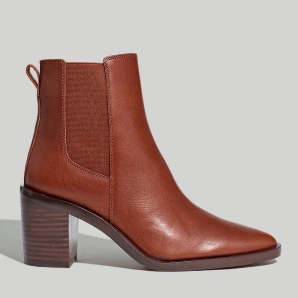 Madewell Brown Leather Chelsea Boot size 9 The Elspeth